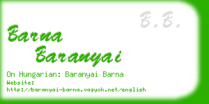 barna baranyai business card